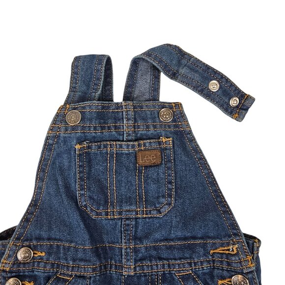 Babies 12M Blue Jean Western Farm Outdoor Cute One Piece Jumper Overalls LEE - Picture 8 of 16